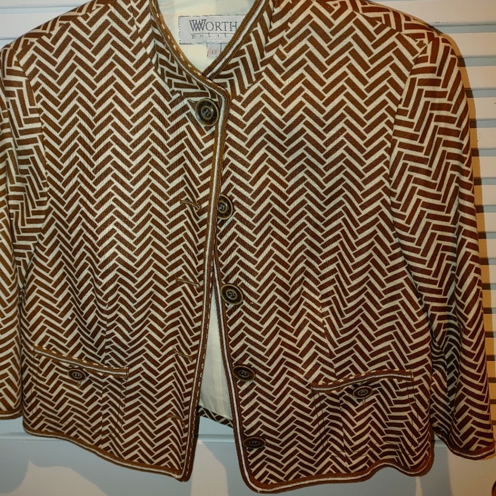 Worth 3/4 length sleeve jacket size 12 Petite